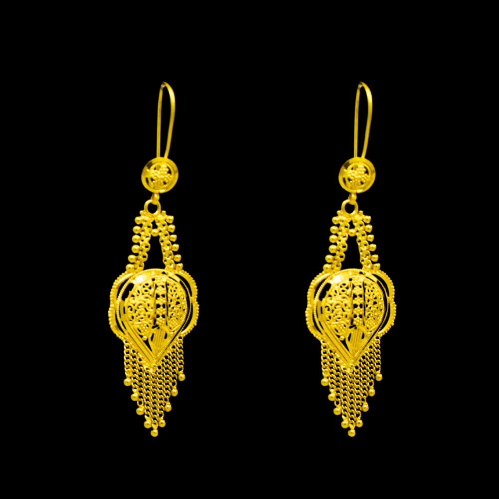 21K Gold Drop Earrings - SW29418